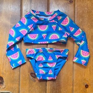 Cat & Jack Pink and Blue Watermelon Rashguard Set